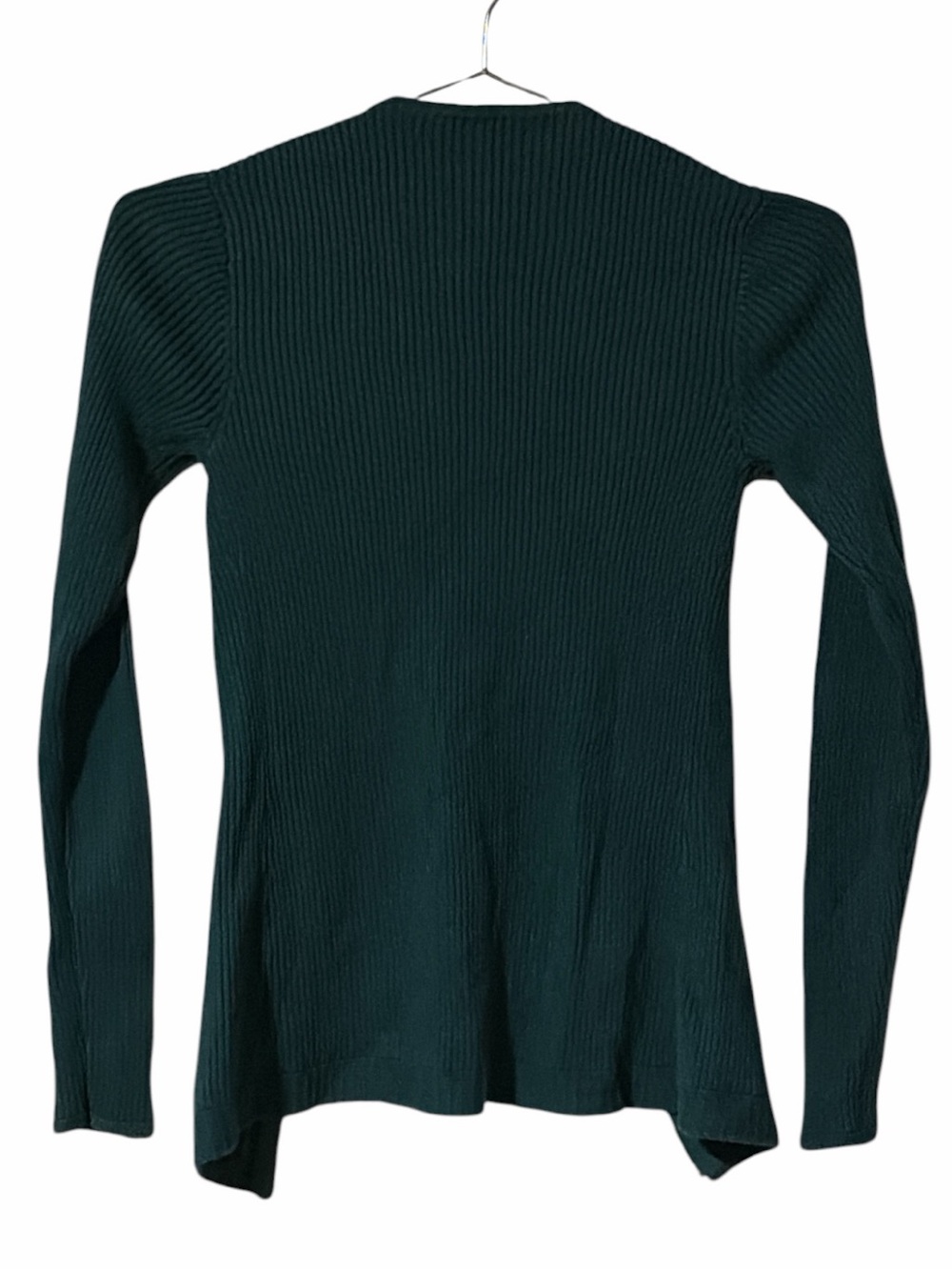 GUESS Ribbed Full-Zip Knit Cardigan Sweater - Dark Green - Picture 4 of 7